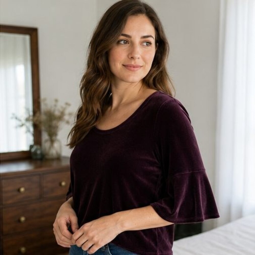 Rust Tunic Blouse - Picture 2 of 6